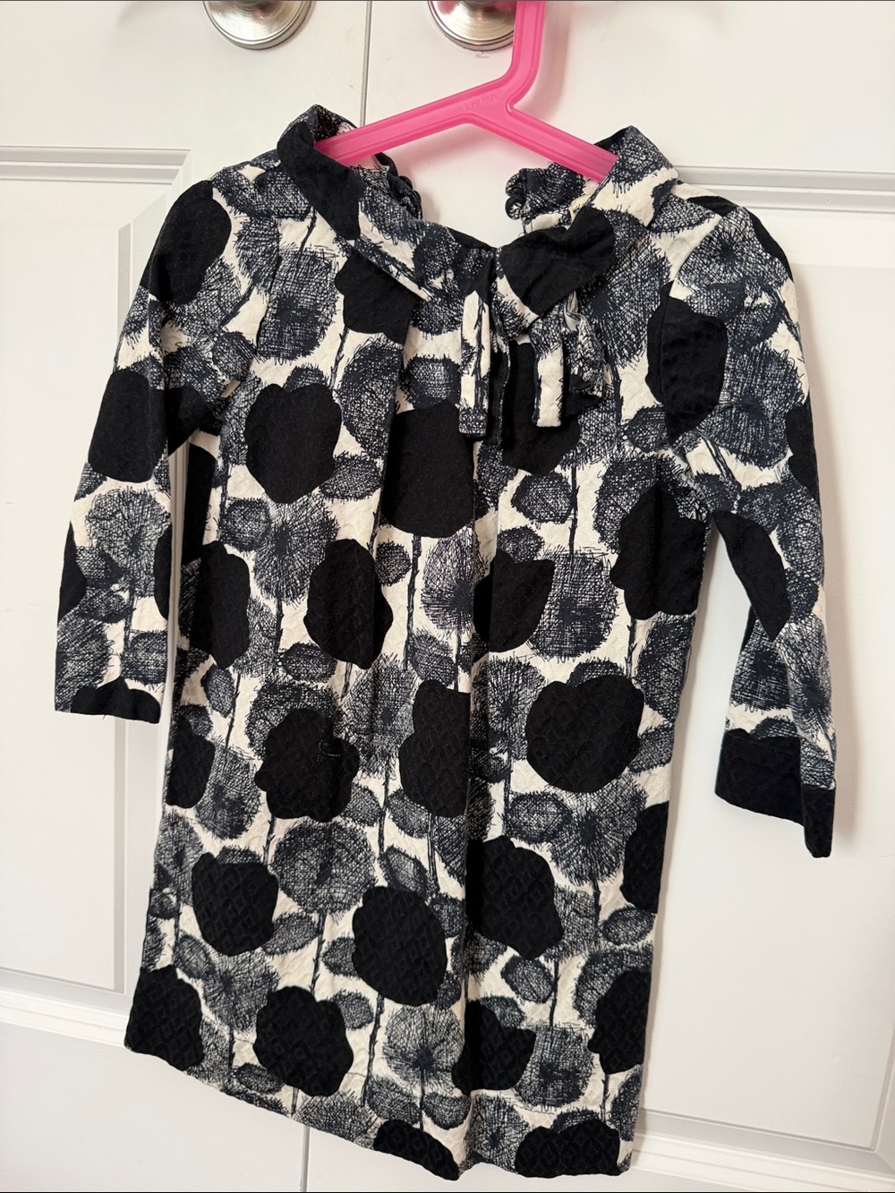 Anthem of the Ants Black and White Floral Hooded Pajama Dress